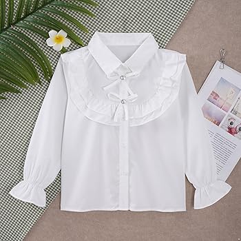 トップス Gajess Ribbon Blouse White 61NAZLS1sNL.jpg_BO30,255,255,